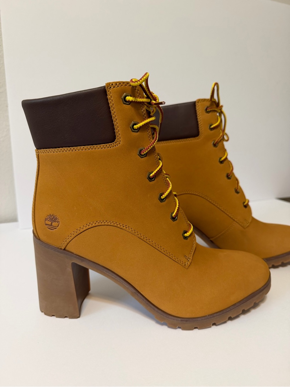 NEW Timberland Women Allington mid Brown Leather Ankle Boot OrthoLite US10 Wheat - Picture 3 of 14